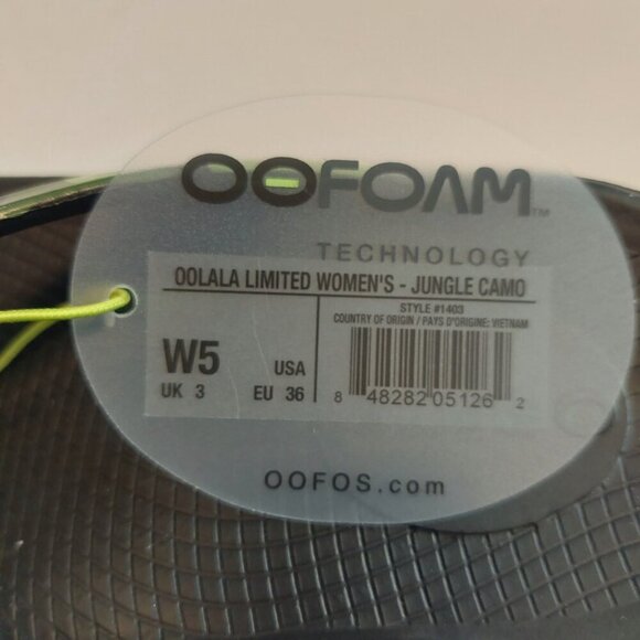 Oofos Womens Size 5 Oolala Limited Thong Sandals Recovery Flip Flops Jungle Camo - Picture 4 of 10